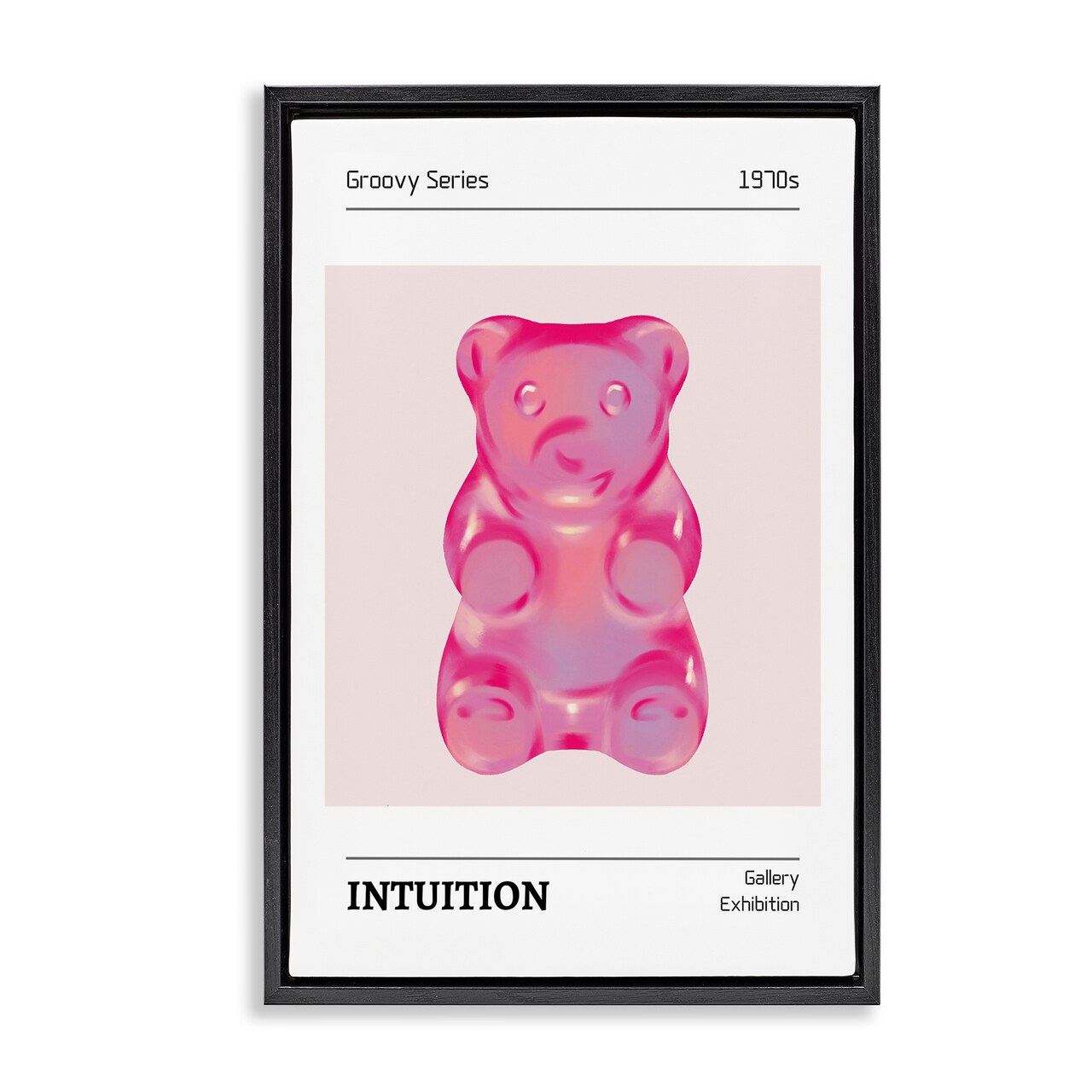 Stupell Industries Intuition Phrase Candy Bear Floating Frame Design by LSR Design Studio